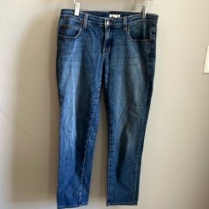 Eileen Fisher Denim Jeans 5 Pocket Styling Organic Cotton Straight Leg Size 6